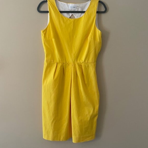 Clavin Klein Yellow Dress size 10 - Picture 1 of 6